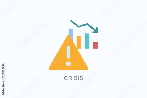Crisis Icon Or Logo Isolated Illustration