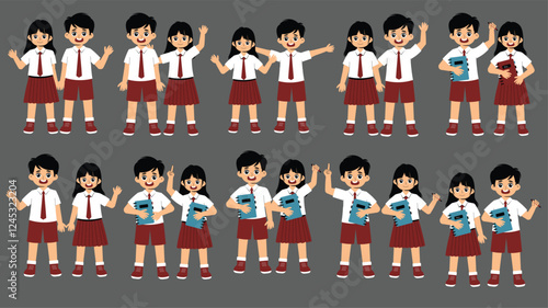 Elementary School Children Activity with uniform