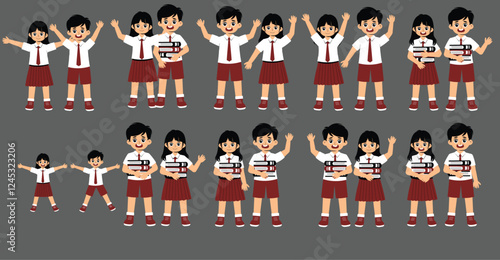 Elementary School Children Activity with uniform