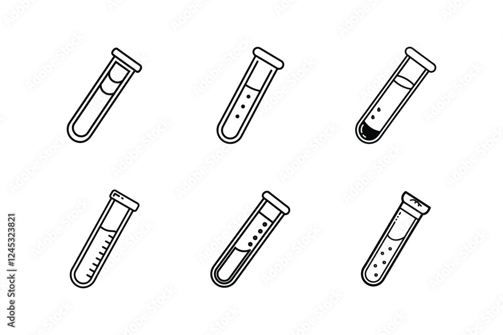 test tube line art vector illustration test tube line art vector illustration