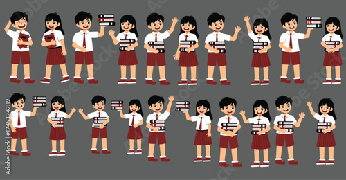 Elementary School Children Activity with uniform