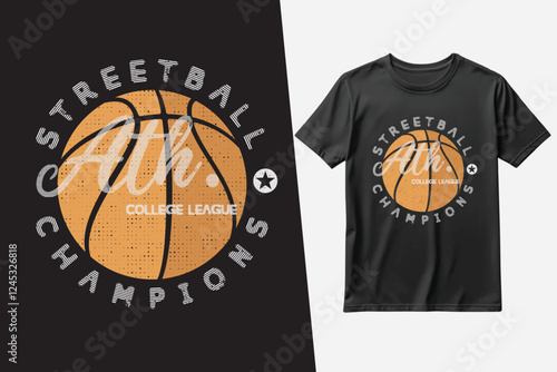 Basketball champions graphic t-shirt and apparel design