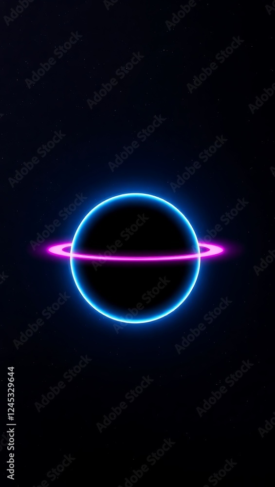 Obraz premium abstract blue background with glowing sphere