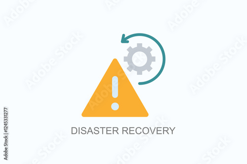 Disaster Recovery Icon Or Logo Isolated Illustration