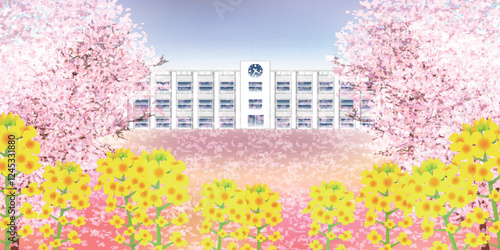 桜　春　菜の花　背景　