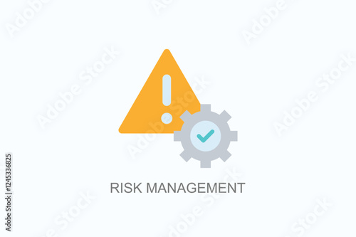 Risk Management Icon Or Logo Isolated Illustration