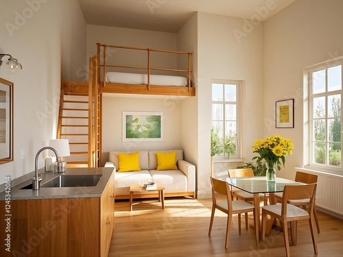 modern living room loft