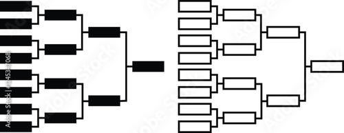 Tournament bracket set flat icon. vector sign for apps or web design. Soccer championship scheme icon. Symbol, logo of match schedule playoff tournament board chart isolated on transparent background
