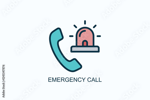 Emergency Call Icon Or Logo Isolated Illustration