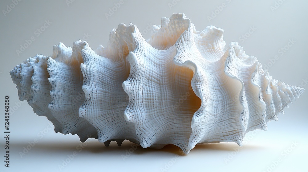 White seashell on light background, nature texture White seashell on light background, nature texture