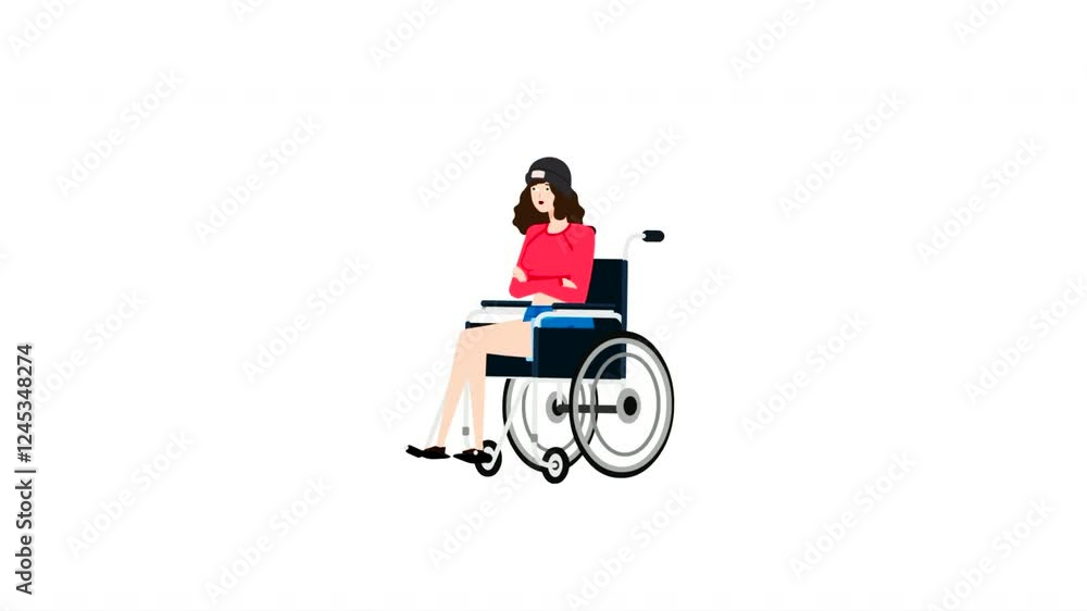 woman with wheelchair woman with wheelchair