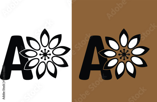 letter A. flowers letters. Vintage ornament initial Alphabet vector file download | Any changes can be possible