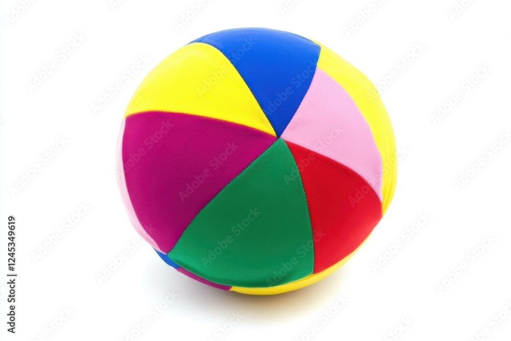 Colorful Soft Fabric Beanbag Ball on White Background Colorful Soft Fabric Beanbag Ball on White Background