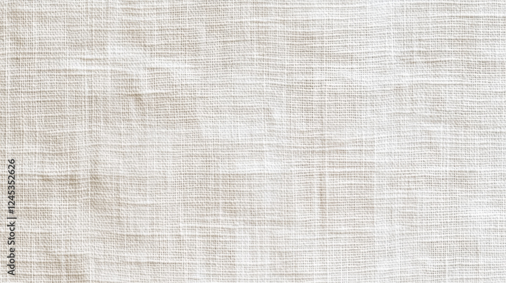 Fototapeta premium close up of seamless white linen texture with soft, woven patterns