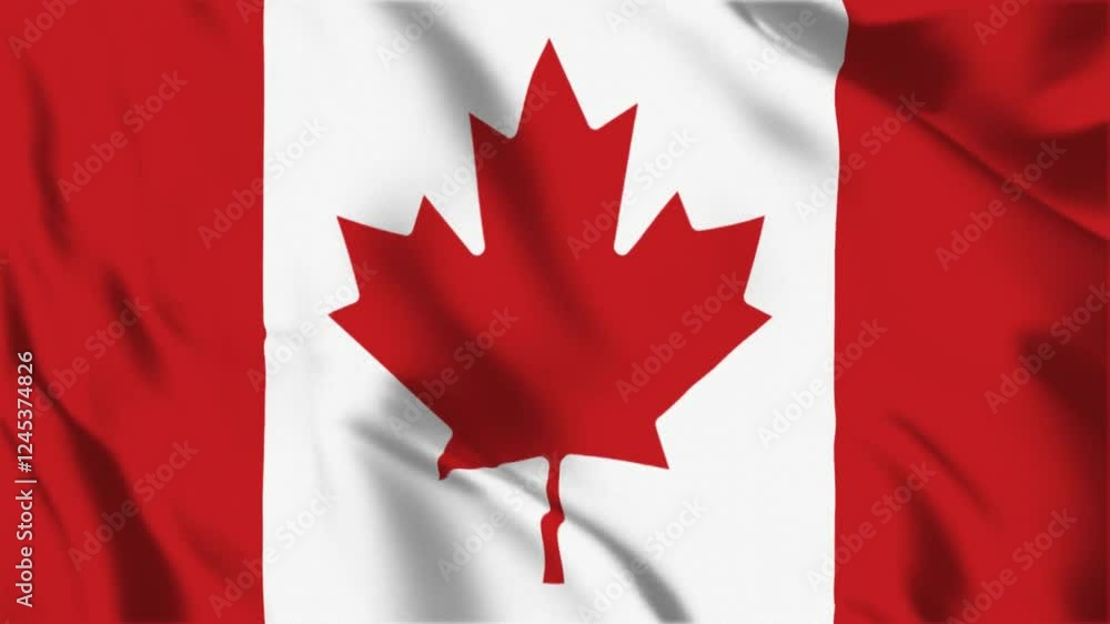 Canada flag waving in the wind, creative design representing Independence Day Canada flag waving in the wind, creative design representing Independence Day