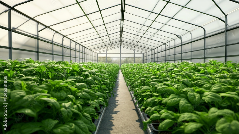 Achieving Net Zero for a Sustainable Future with Lasting Impact, Lush green plants thriving in a well-lit greenhouse, showcasing rows of healthy foliage. Achieving Net Zero for a Sustainable Future with Lasting Impact, Lush green plants thriving in a well-lit greenhouse, showcasing rows of healthy foliage.