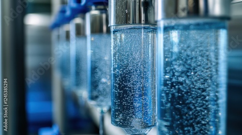 Purifying the Essence: Close-up of Reverse Osmosis Unit Filtering Water for Technology and Clean Water Solutions