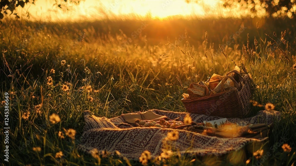 Romantic Picnic at Sunset Meadow Romantic Picnic at Sunset Meadow