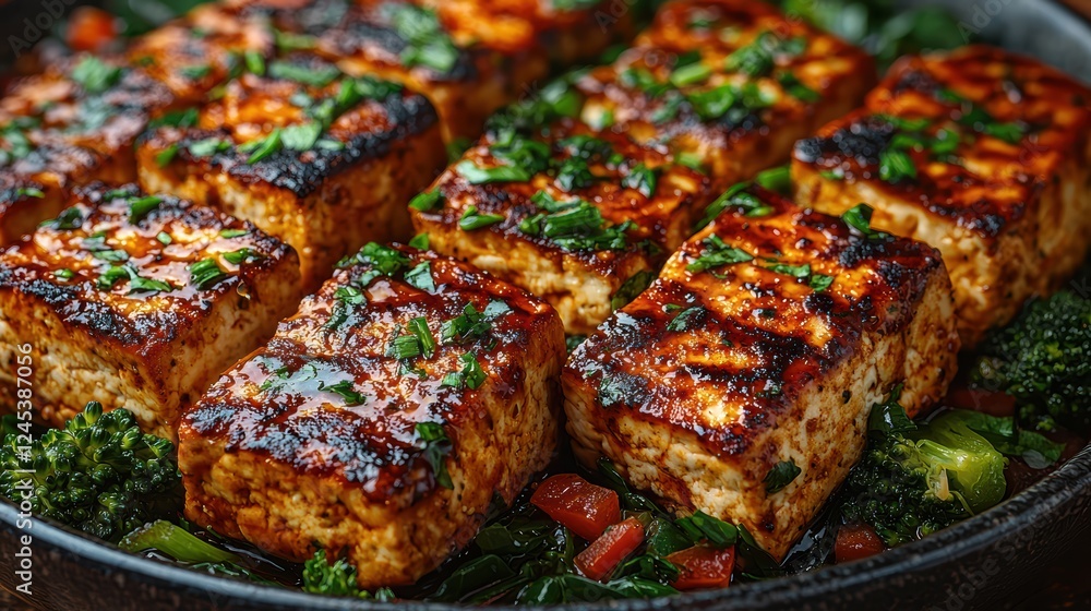 Grilled tofu skewers served with fresh herbs, offering a healthy and flavorful vegetarian option for a satisfying meal. Grilled tofu skewers served with fresh herbs, offering a healthy and flavorful vegetarian option for a satisfying meal.