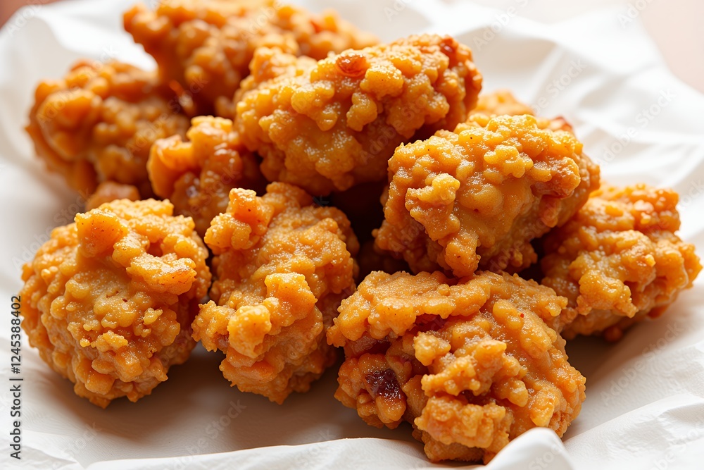 Crispy Fried Chicken Karaage Close up of Golden Brown Seasoned Chicken Pieces Crispy Fried Chicken Karaage Close up of Golden Brown Seasoned Chicken Pieces