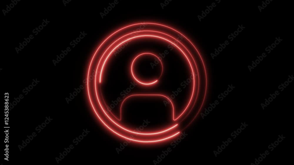 Glowing Neon Login Icon Isolated, HD Motion Graphic Representing User Authentication, Access, and Digital Security Glowing Neon Login Icon Isolated, HD Motion Graphic Representing User Authentication, Access, and Digital Security
