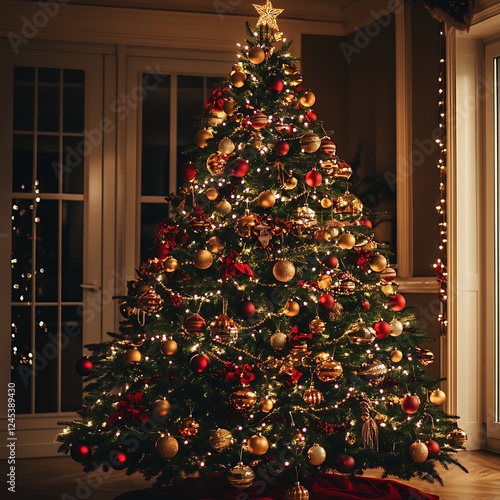 christmas tree and decorations