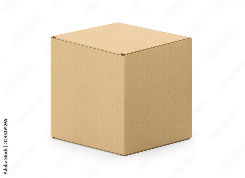 Brown Paper mailing box Cardboard box isolated on white background Brown Paper mailing box Cardboard box isolated on white background