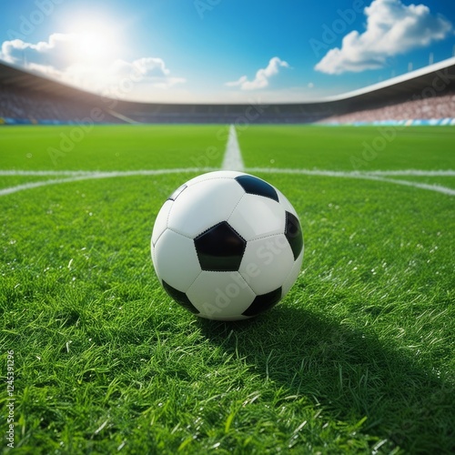 Soccer  football  stadium  playground  sports arena  soccer field  football pitch  green grass  sports field  outdoor stadium  soccer game  football match  athletic field  professional stadium  empty 