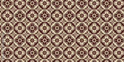 Decorative seamless pattern brown and vanila color for background or wallpaper.