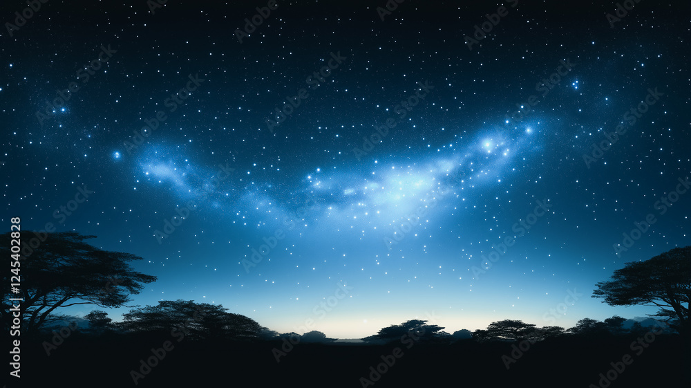 Obraz premium Starry Night over the Savannah 