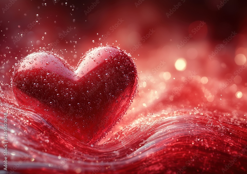 Fototapeta premium Valentine's Day Card Background Heart Hearts Rose Roses Flowers Paper Gift Love Balloon Balloons Wallpaper Background