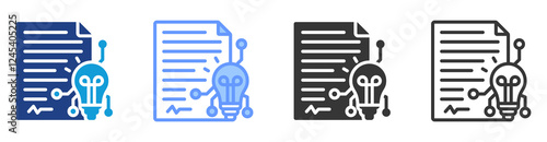 Smart contract icon set multiple style collection