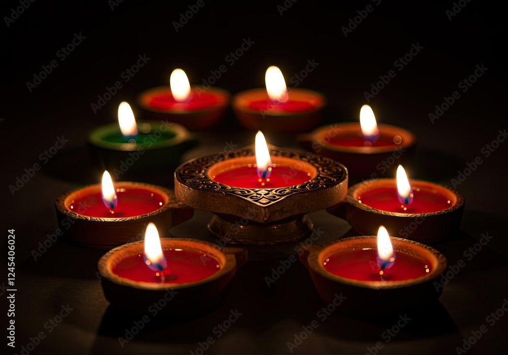 festival of lights symbol with candles