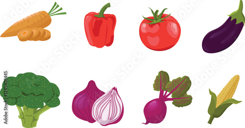 Set of vegetables illustration