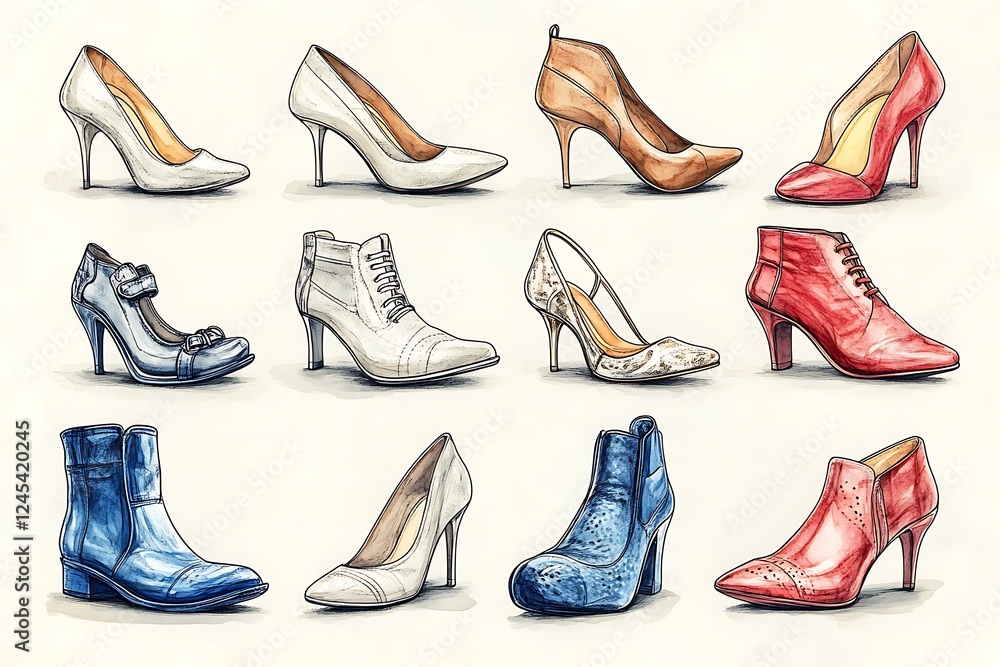 collection of different shoes isolated
collection of different shoes isolated