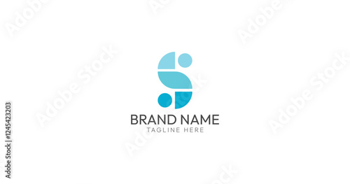Modern letter "Dynamic S" logo design vector template The logo features a stylized "S" shape formed by interconnected circular segments