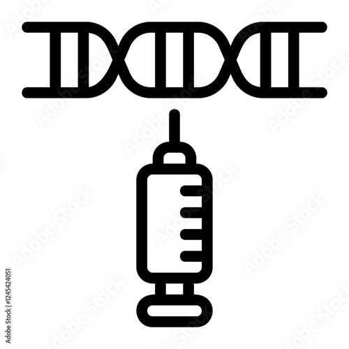 Genetic Modification Line Icon