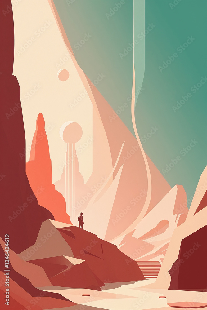 Obraz premium Space landscape in colors