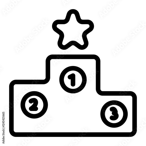 Podium Line Icon