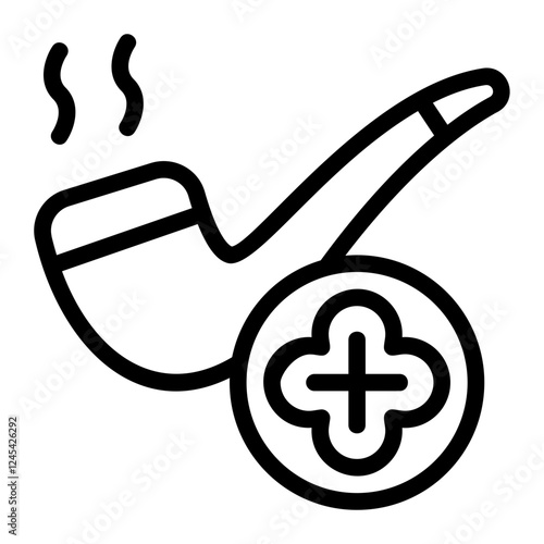 Smoke Pipes Line Icon