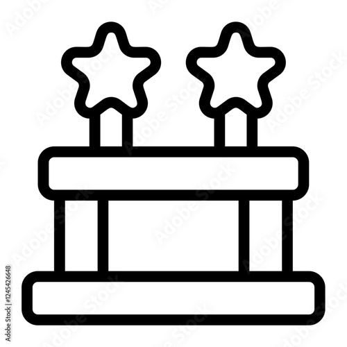 Trophy Champion Line Icon
