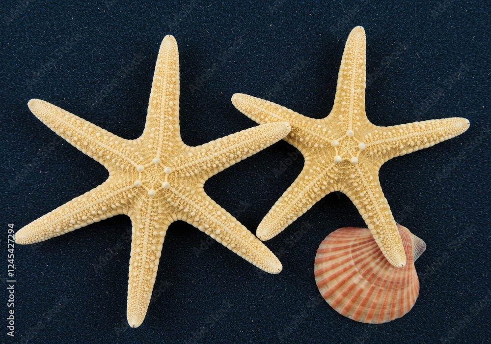 starfish and shellfish with copyspace starfish and shellfish with copyspace