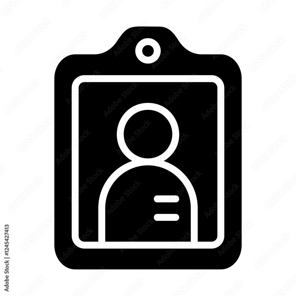 ID Card Solid Icon ID Card Solid Icon