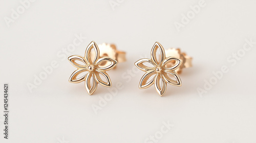 Delicate Gold Flower Earrin...
