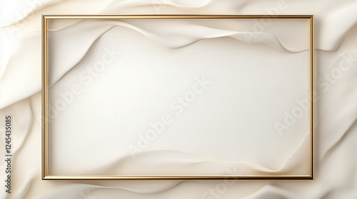 Elegant Gold Frame on Cream...