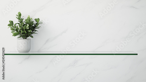 Minimalist Glass Shelf with...