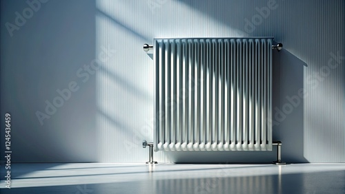 Wallpaper Mural Minimalist Metal Radiator Design: Flat Lay Heating System Photography Torontodigital.ca