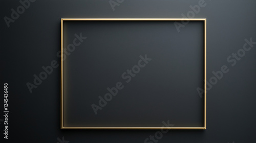 Golden Square Frame on Blac...