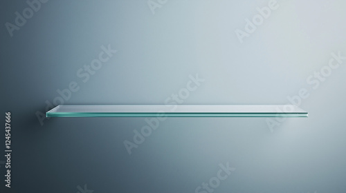 Glass Shelf on Blue Wall: A...