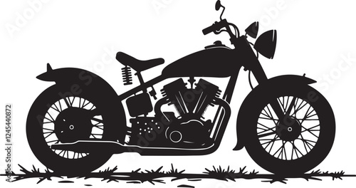 modified motorbike, cruise motorbike, black silhouette, custom bike, chopper silhouette, cruiser bike, shadow rider, road king, vintage cruiser, black beast, retro motorbike, dark cruiser, silhouette 